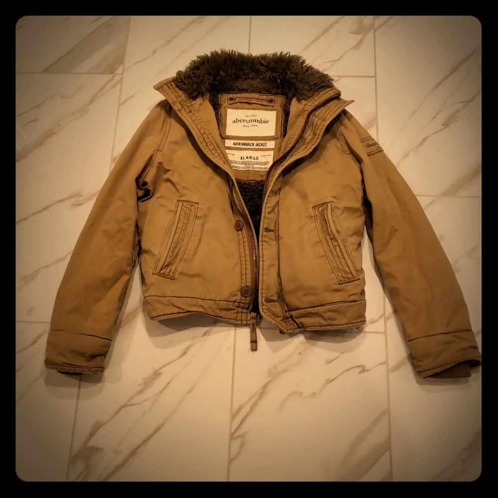 Adirondack Abercrombie Faux fur Jacket Boys XLG